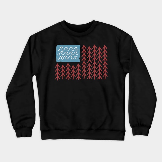 Nature Flag Crewneck Sweatshirt by Imaginariux